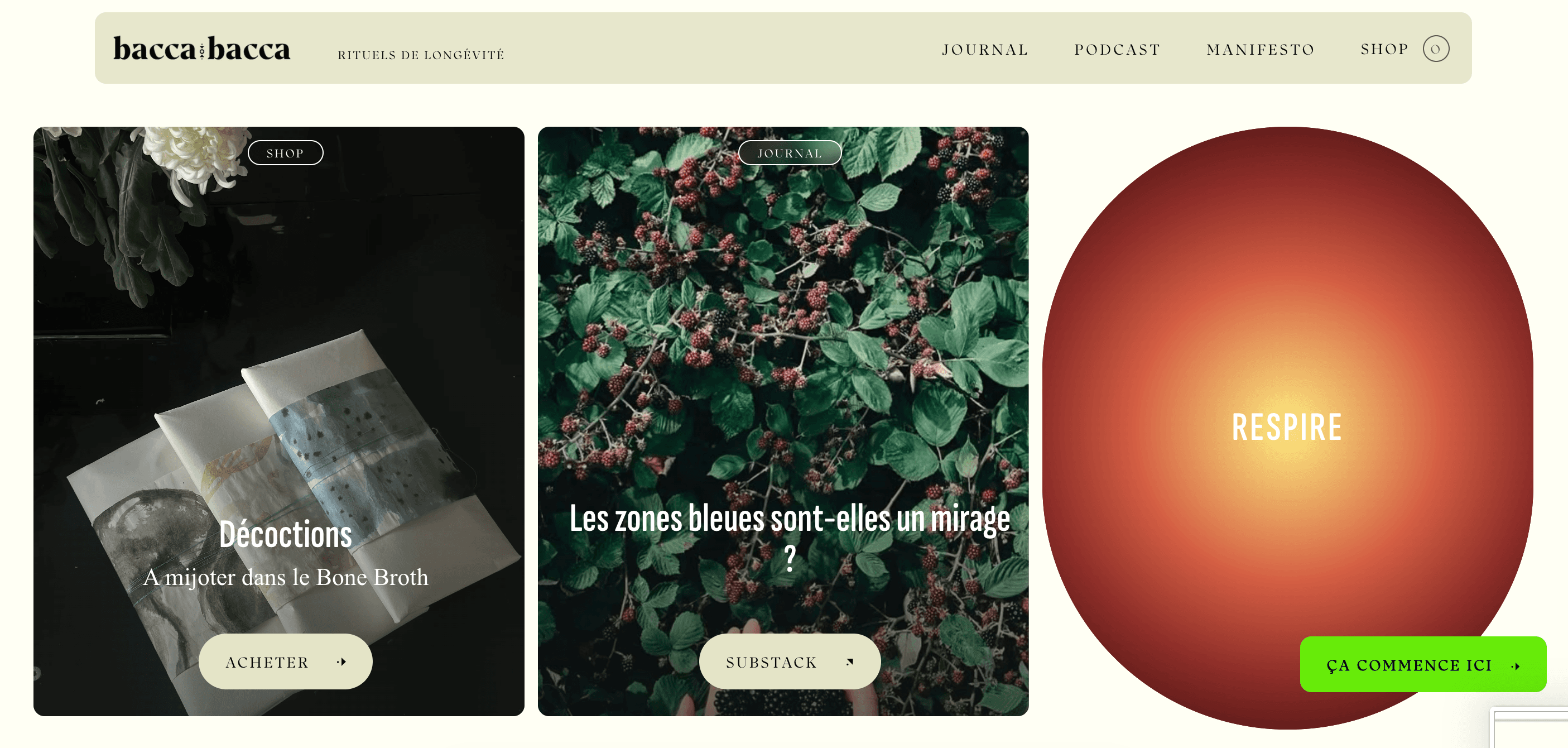 Un espace évolutif pour Bacca Bacca